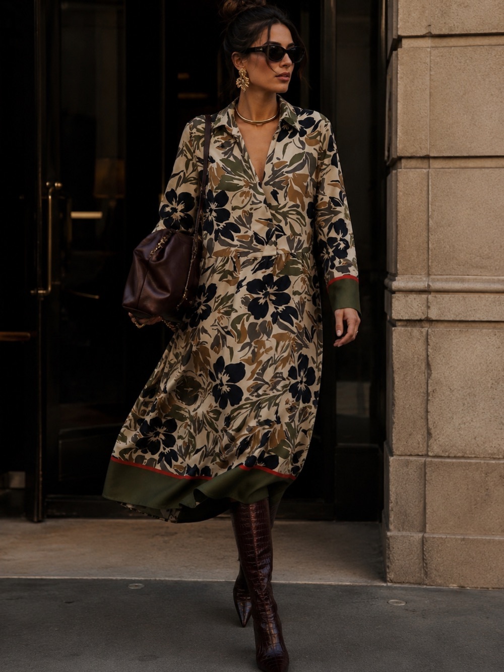 Never worn Zara leaf cameo dress